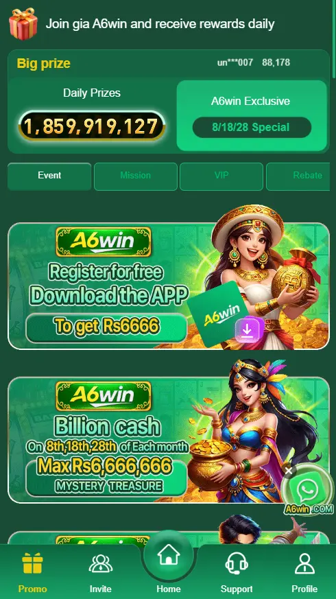A6Win Game APK Download (Play & Earn Real Money) in Pakistan