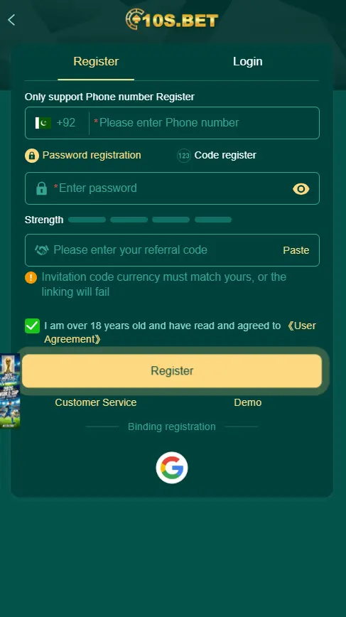 10S Bet Game Download APK (new earning app 2026) for Android