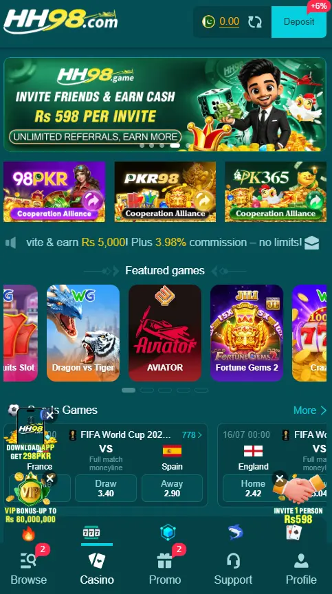HH98 Game Download 2026 Latest Earning App In Pakistan
