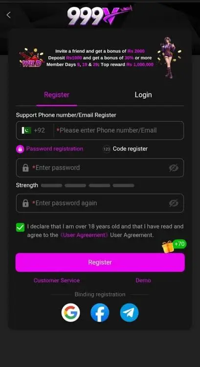 999V Game Apk (Real PKR Money Earning App) For Android